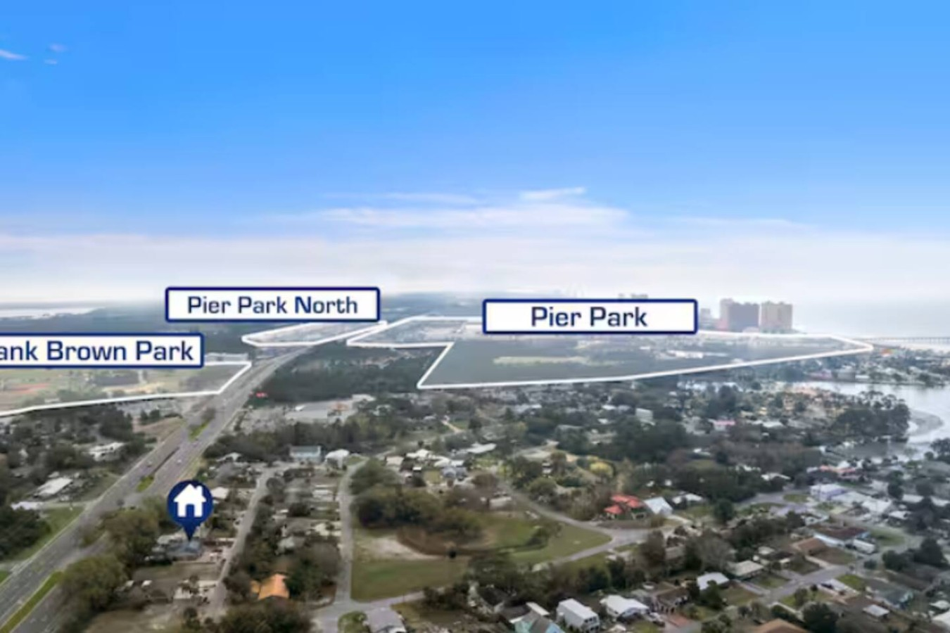 Map graphic showing local attractions